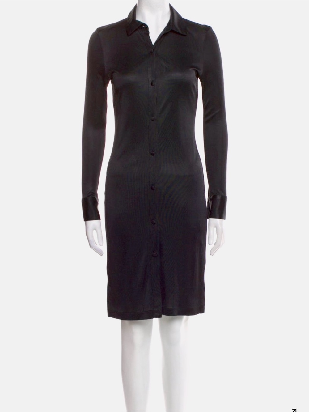 Ciao Lucia! Black Shirtdress Long Sleeve SZ Large